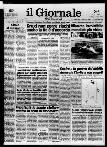 Il giornale del lunedi